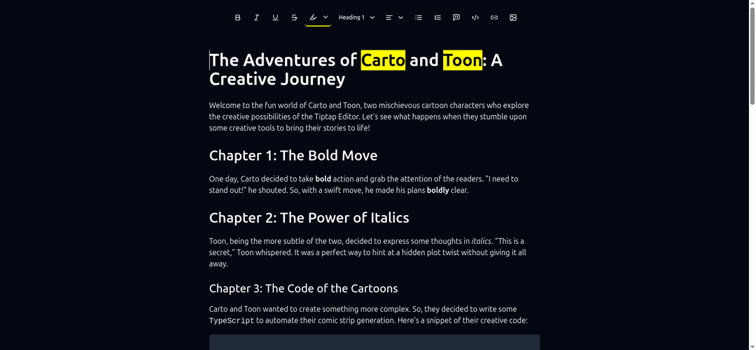 Carto-Toon Editor - A Feature-Rich Text Editor for Creative Writing - Image 2